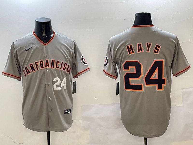 Men San Francisco Giants #24 Mays Grey Game 2025 Nike MLB Jersey style 2->san francisco giants->MLB Jersey
